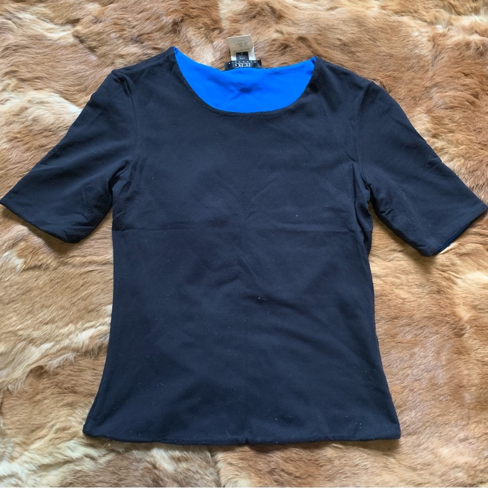Vintage Y2K BCBG reversible black and blue top size S